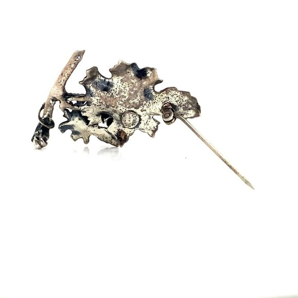 VTG Estate Danecraft Sterling Silver Holly Berries Floral‎ Brooch Pin! 51 - Picture 7 of 8